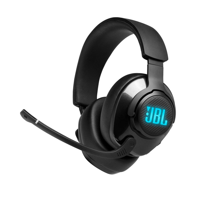 JBL Quantum 400 | Casque de jeu filaire circum-auriculaire - Micro rétractable - USB - Noir