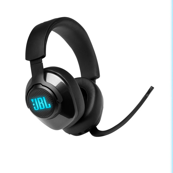 JBL Quantum 400 | Casque de jeu filaire circum-auriculaire - Micro rétractable - USB - Noir