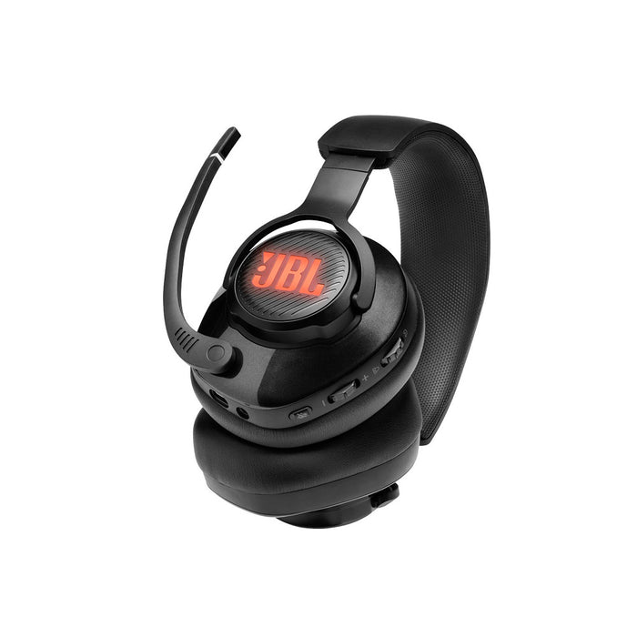 JBL Quantum 400 | Casque de jeu filaire circum-auriculaire - Micro rétractable - USB - Noir