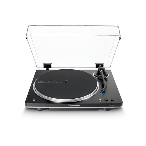Audio-Technica AT-LP70XBTBS | Table tournante Stéréo - Sans fil - Bluetooth - Entraînement par courroie - Entièrement automatique - Noir/Argent | 01 | Sonxplus