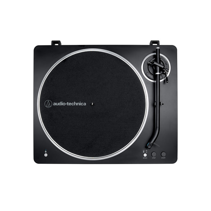 Audio-Technica AT-LP70XBTBS | Table tournante Stéréo - Sans fil - Bluetooth - Entraînement par courroie - Entièrement automatique - Noir/Argent | 03 | Sonxplus