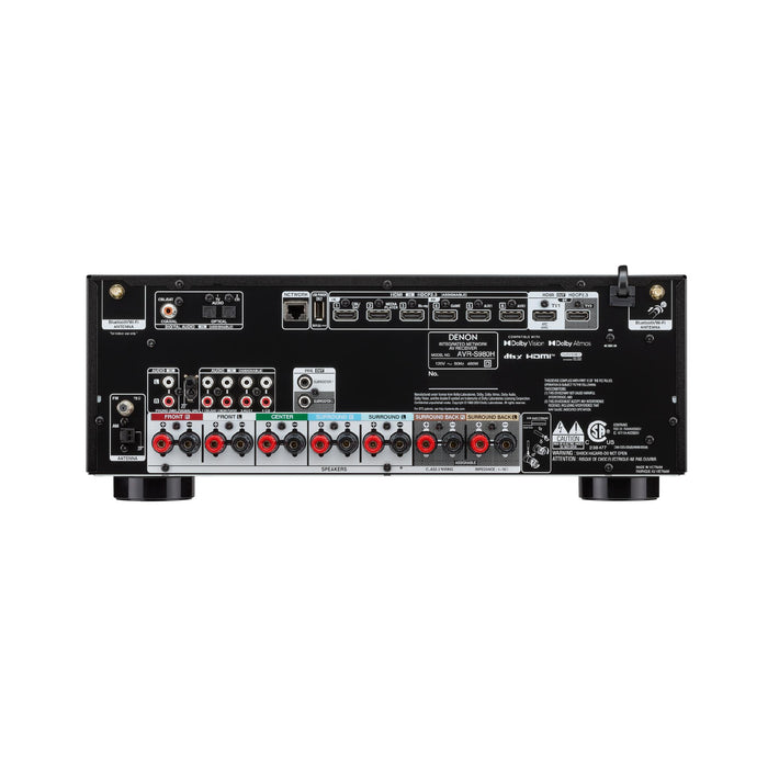 Denon AVR-S980H | Récepteur AV - 7.2 canaux d'amplification - Cinéma maison - 8K - HEOS - Noir | 04 | Sonxplus