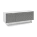BDI BDIAL7477MESW | Meuble multimédia - Tiroir central - Portes à persiennes - Blanc Satin-SONXPLUS.com