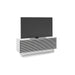 BDI BDIAL7477MESW | Meuble multimédia - Tiroir central - Portes à persiennes - Blanc Satin-SONXPLUS.com