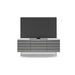 BDI BDIAL7477MESW | Meuble multimédia - Tiroir central - Portes à persiennes - Blanc Satin-SONXPLUS.com