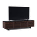 BDI BDICORR8173CHOC | Meuble multimédia - Portes à persiennes - Verre trempé - Bois massif - Noyer Teinté Chocolat-SONXPLUS.com