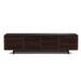 BDI BDICORR8173CHOC | Meuble multimédia - Portes à persiennes - Verre trempé - Bois massif - Noyer Teinté Chocolat-SONXPLUS.com