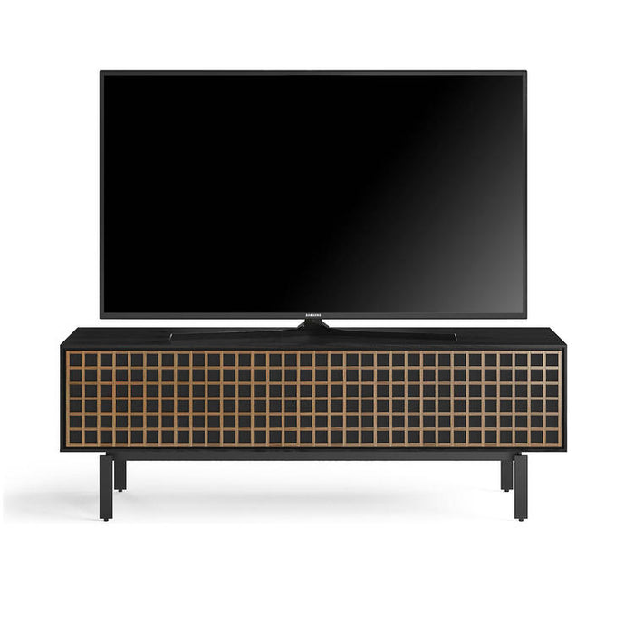 BDI BDIINTER7249EBO | Meuble multimédia - Porte pleine largeur à ouverture par pression - Frêne Charbon-SONXPLUS.com