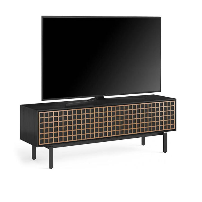 BDI BDIINTER7249EBO | Meuble multimédia - Porte pleine largeur à ouverture par pression - Frêne Charbon-SONXPLUS.com