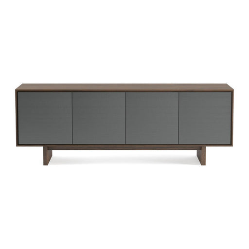 BDI BDIOCTA8379WN | Meuble multimédia - Portes métalliques perforées - Noyer Brûlé-SONXPLUS.com