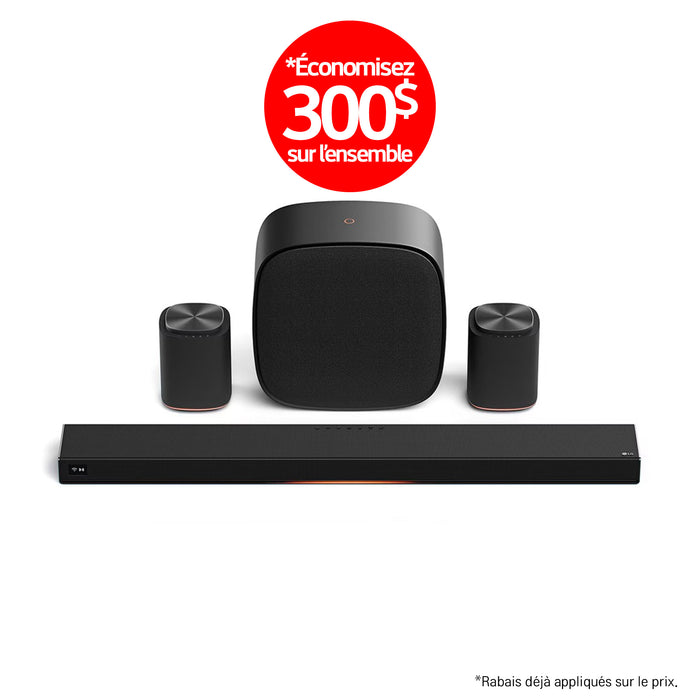 LG Sound Suite | Immersive suite 5 Pro - Barre de son H7 +2 M5 + W7 | 01 | Sonxplus