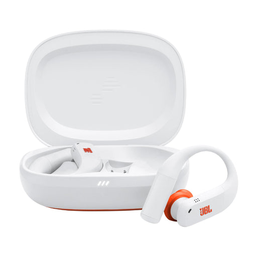 JBL Endurance Peak 4 | Écouteurs intra-auriculaire - TwistLock  - Blanc/Orange | 01 | Sonxplus