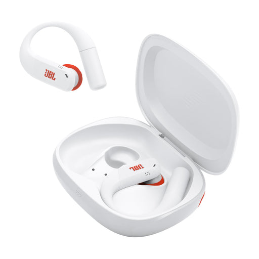 JBL Endurance Peak 4 | Écouteurs intra-auriculaire - TwistLock  - Blanc/Orange | 02 | Sonxplus