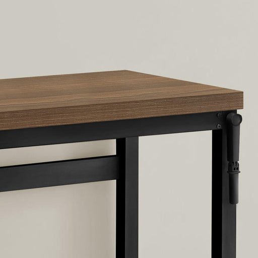 Monarch Specialties I 7675 | Meuble d'ordinateur - 48" - Hauteur ajustable - Style contemporain - Base en métal noir - Imitation bois noyer-SONXPLUS.com