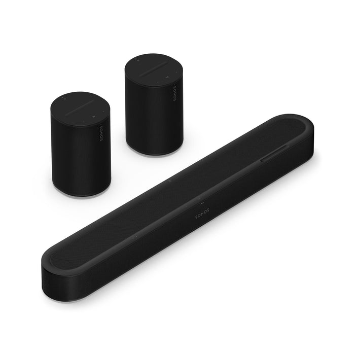 Sonos | Ensemble de son ambiophonique avec Beam Ultra + 2 Era 100 - Noir | 01 | Sonxplus