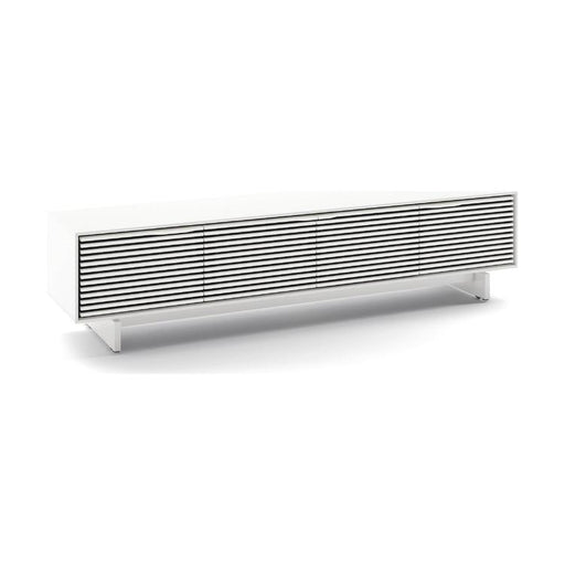 BDI BDIAL7473MESW | Meuble multimédia - Portes à persiennes - Blanc Satin-SONXPLUS.com