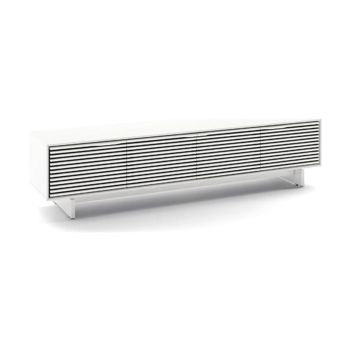 BDI BDIAL7473MESW | Meuble multimédia - Portes à persiennes - Blanc Satin-SONXPLUS.com