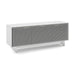 BDI BDIAL7477MESW | Meuble multimédia - Tiroir central - Portes à persiennes - Blanc Satin-SONXPLUS.com