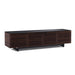 BDI BDICORR8173CHOC | Meuble multimédia - Portes à persiennes - Verre trempé - Bois massif - Noyer Teinté Chocolat-SONXPLUS.com
