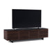 BDI BDICORR8173CHOC | Meuble multimédia - Portes à persiennes - Verre trempé - Bois massif - Noyer Teinté Chocolat-SONXPLUS.com