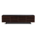 BDI BDICORR8173CHOC | Meuble multimédia - Portes à persiennes - Verre trempé - Bois massif - Noyer Teinté Chocolat-SONXPLUS.com