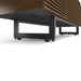 BDI BDICORR8179CHOCO | Meuble multimédia - Porte à persienne - Bois massif - Dessus en verre trempé - Noyer Teinté Chocolat-SONXPLUS.com