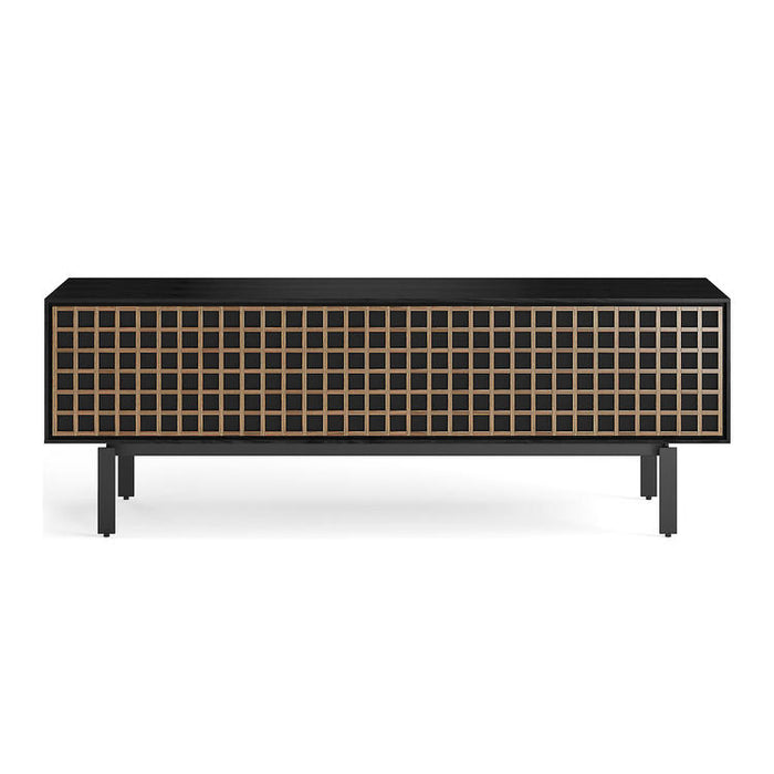 BDI BDIINTER7249EBO | Meuble multimédia - Porte pleine largeur à ouverture par pression - Frêne Charbon-SONXPLUS.com
