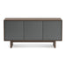 BDI BDIOCTA8377WN | Meuble multimédia - Portes métalliques perforées - Noyer Brûlé-SONXPLUS.com