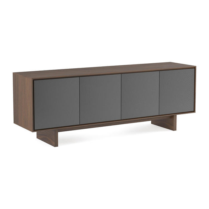 BDI BDIOCTA8379WN | Meuble multimédia - Portes métalliques perforées - Noyer Brûlé-SONXPLUS.com
