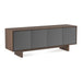 BDI BDIOCTA8379WN | Meuble multimédia - Portes métalliques perforées - Noyer Brûlé-SONXPLUS.com