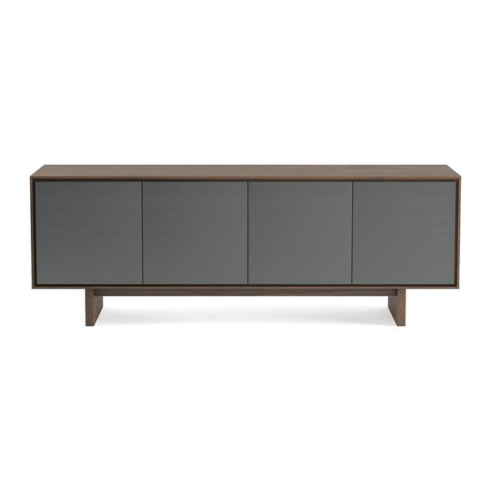 BDI BDIOCTA8379WN | Meuble multimédia - Portes métalliques perforées - Noyer Brûlé-SONXPLUS.com