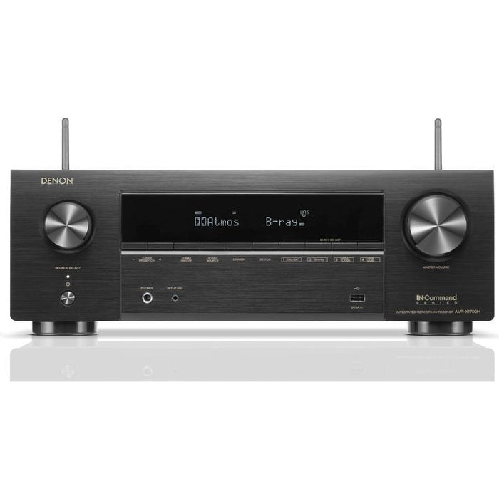 Denon AVRX1700H | Récepteur AV 7.2 canaux - Cinéma maison - Audio 3D - 8K - HEOS - 80 W / Canal - Noir