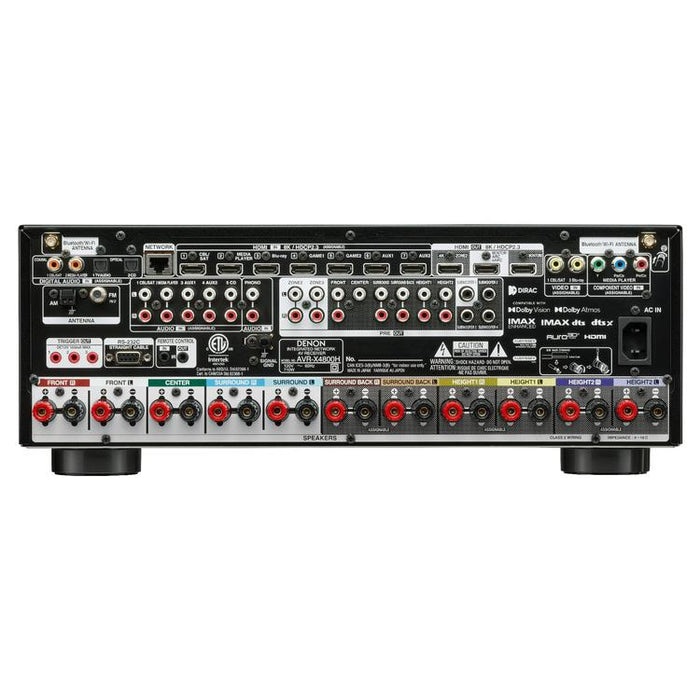Denon AVRX4800H | Récepteur AV 9.4 canaux - 8K - Auro 3D - Cinéma maison - HEOS - Noir-SONXPLUS.com