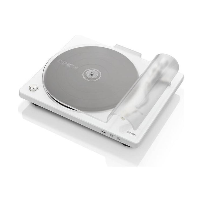 Denon DP-450USB | Table tournante Hi-Fi - Port USB - Bras de lecture en "S" - Blanc-SONXPLUS.com