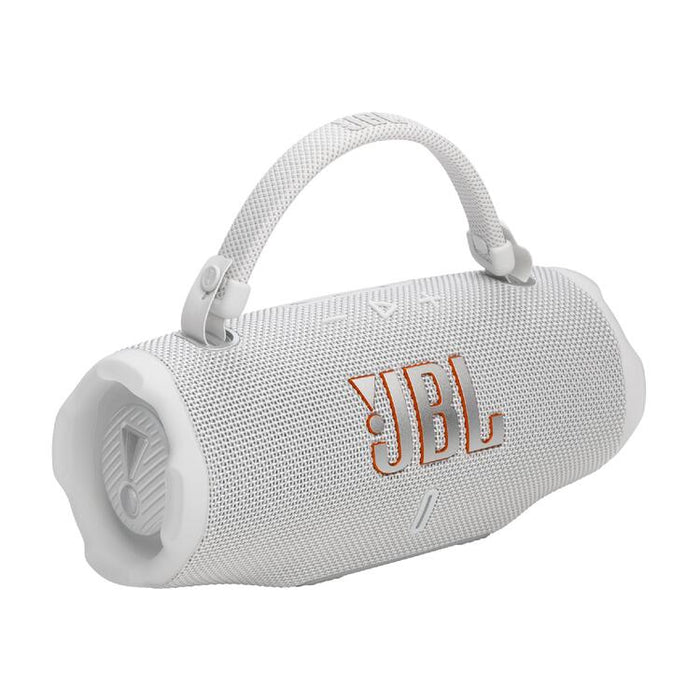 JBL Charge 6 | Haut-Parleur Portatif Bluetooth - Étanche - Auracast - 28 Heures d'autonomie - Blanc-SONXPLUS.com
