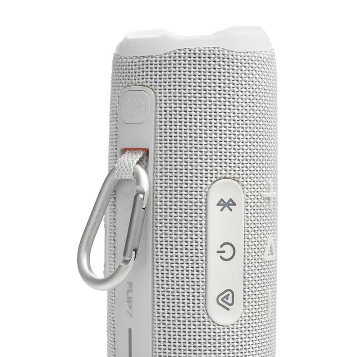 JBL Flip 7 | Haut-parleur portable - Bluetooth - Étanche - Jusqu'à 14 heures d'autonomie - Blanc-SONXPLUS.com
