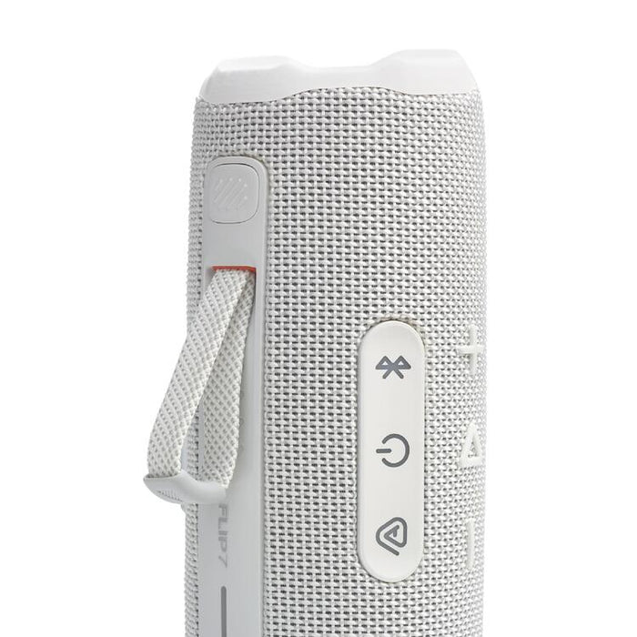 JBL Flip 7 | Haut-parleur portable - Bluetooth - Étanche - Jusqu'à 14 heures d'autonomie - Blanc-SONXPLUS.com