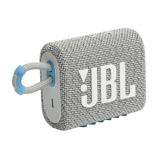 JBL Go 3 Eco | Mini Haut-parleur - Ultra-portable - Bluetooth - IP67 - Blanc-SONXPLUS.com