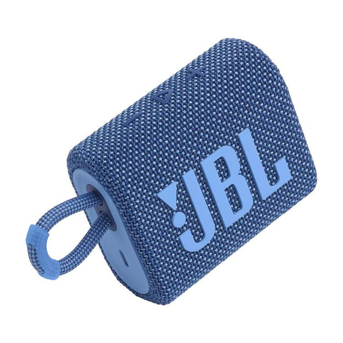 JBL Go 3 Eco | Mini Haut-parleur - Ultra-portable - Bluetooth - IP67 - Bleu-SONXPLUS.com