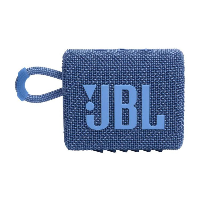 JBL Go 3 Eco | Mini Haut-parleur - Ultra-portable - Bluetooth - IP67 - Bleu-SONXPLUS.com