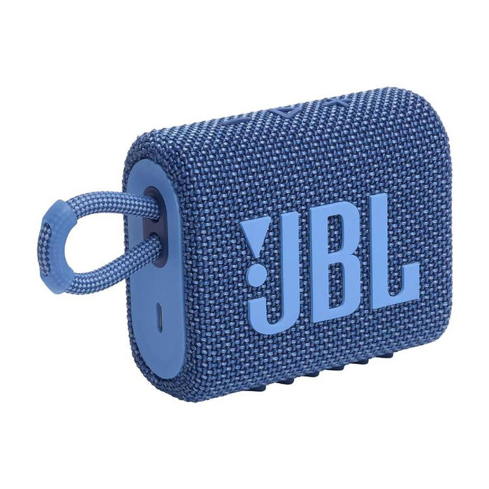 JBL Go 3 Eco | Mini Haut-parleur - Ultra-portable - Bluetooth - IP67 - Bleu-SONXPLUS.com