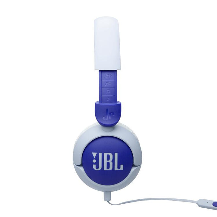JBL JR320 | Écouteurs filaires circum-auriculaires pour enfant - JBL Safe Sound - Microphone - Bleu-SONXPLUS.com