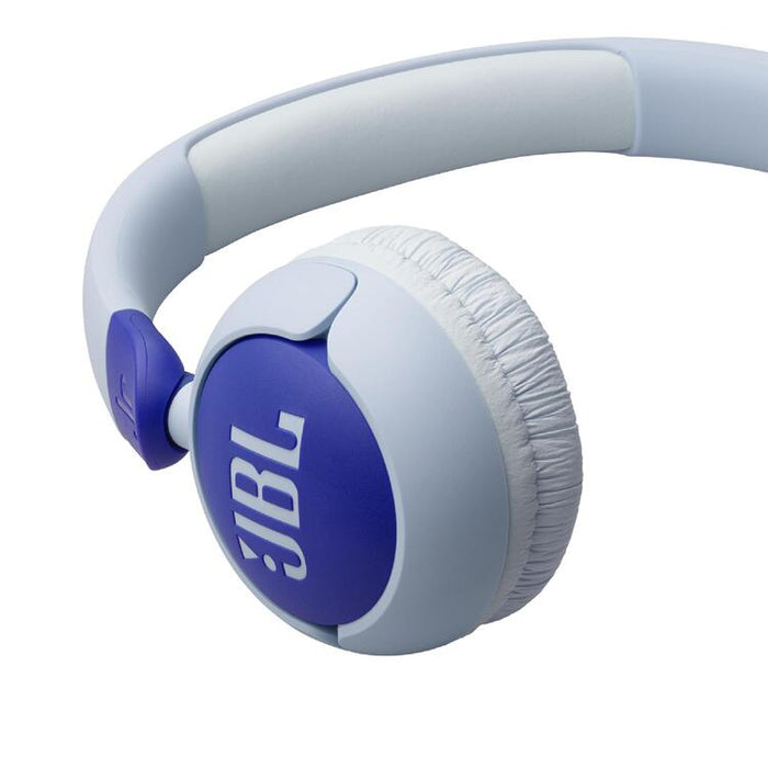 JBL JR320 | Écouteurs filaires circum-auriculaires pour enfant - JBL Safe Sound - Microphone - Bleu-SONXPLUS.com
