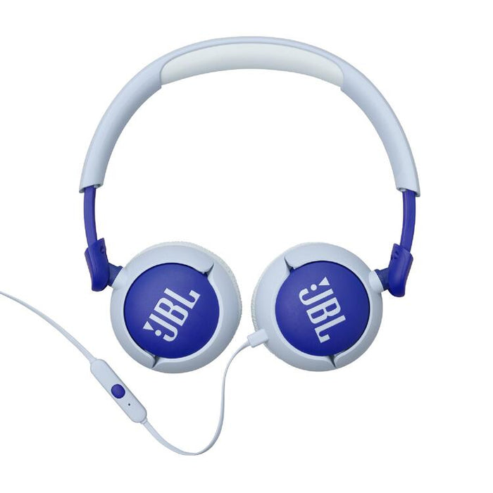 JBL JR320 | Écouteurs filaires circum-auriculaires pour enfant - JBL Safe Sound - Microphone - Bleu-SONXPLUS.com