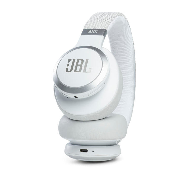 JBL Live 660NC | Écouteurs sans fil circum-auriculaires - Bluetooth - Annulation active du bruit - Connexion multipoint - Blanc-SONXPLUS.com