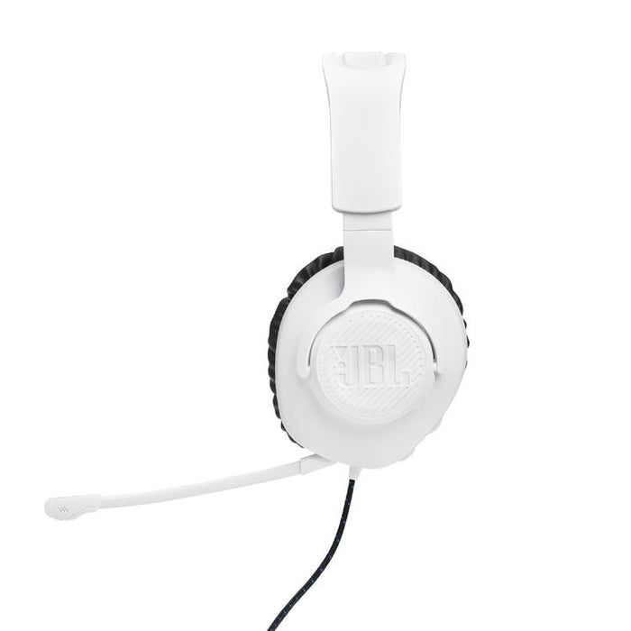 JBL Quantum 100P | Casque de jeu filaire circum-auriculaire - Pour Console Playstation - Blanc/Bleu