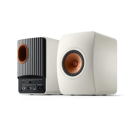 KEF LS50 WIRELESS II | Haut-parleurs HiFi Sans fil - Absorption des métamatériaux - Blanc Minérale - Paire-SONXPLUS.com