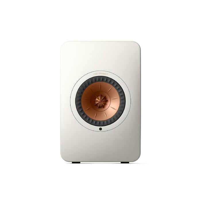 KEF LS50 WIRELESS II | Haut-parleurs HiFi Sans fil - Absorption des métamatériaux - Blanc Minérale - Paire-SONXPLUS.com
