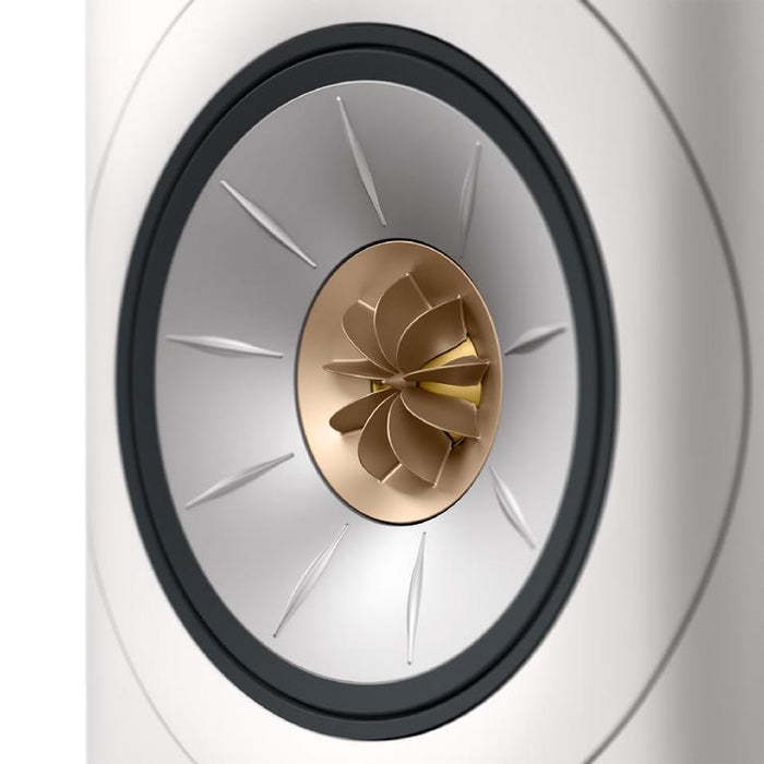 KEF LS60 WIRELESS | Haut-parleurs sur pieds HiFi sans fil - Tout-en-1 - Blanc Minérale - Paire-SONXPLUS.com
