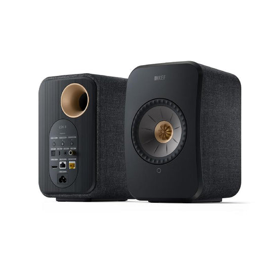 KEF LSX II | Haut-parleurs HiFi Sans fil - Compacte et versatile - Noir Carbone - Paire-SONXPLUS.com